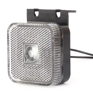 WAS LED ääretuli, 65×65 mm, valge, 12-24 V