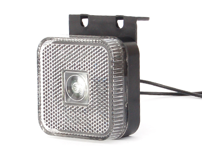 WAS LED ääretuli, 65×65 mm, valge, 12-24 V