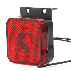 WAS LED ääretuli, 65×65 mm, punane, 12-24 V