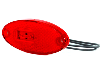 WAS LED ääretuli, 102×46 mm, punane, 12-24 V