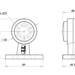 WAS LED ääretuli, 98×89 mm 3