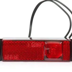 WAS LED ääretuli, 130×32 mm, punane, 12-24 V