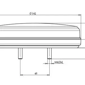 WAS LED tagatuli, parem, 142×38 mm 3