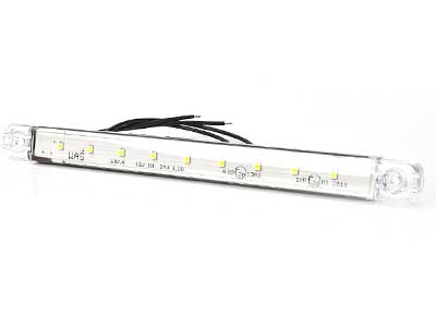 WAS LED ääretuli, 238×21 mm, valge, 12-24 V