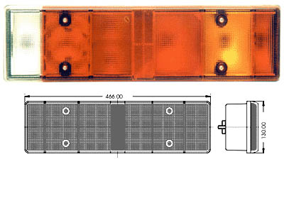 Varuklaas, 465×130 mm