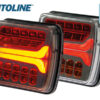 Autoline LED tagatuli, parem, 110×102 mm