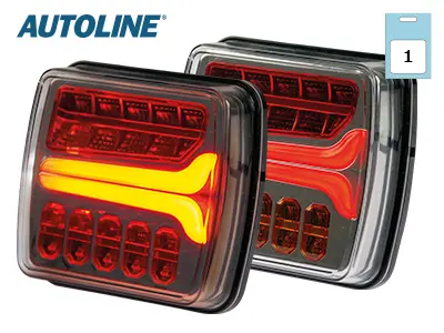 Autoline LED tagatuli, parem, 110×102 mm