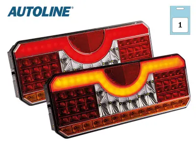 Autoline LED tagatuli, 354×140 mm