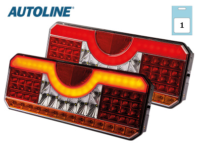 Autoline LED tagatuli, parem, 354×140 mm