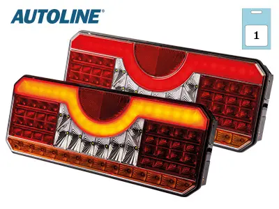 Autoline LED tagatuli, parem, 354×140 mm