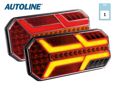 Autoline LED tagatuli, vasak, 235×110 mm