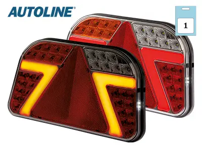 Autoline LED tagatuli, vasak, 240×140 mm