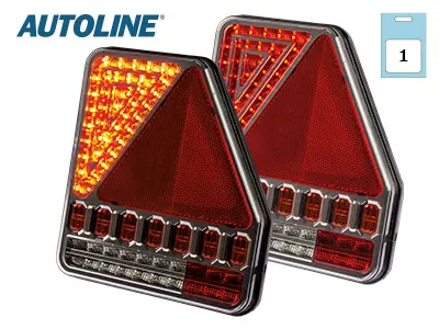 Autoline LED tagatuli, parem, 186×206 mm