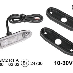 LED ääretuli, 77×23 mm, valge, 10-30 V