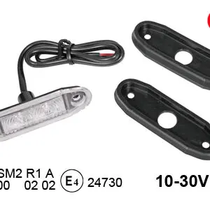 LED ääretuli, 77×23 mm, punane, 10-30 V