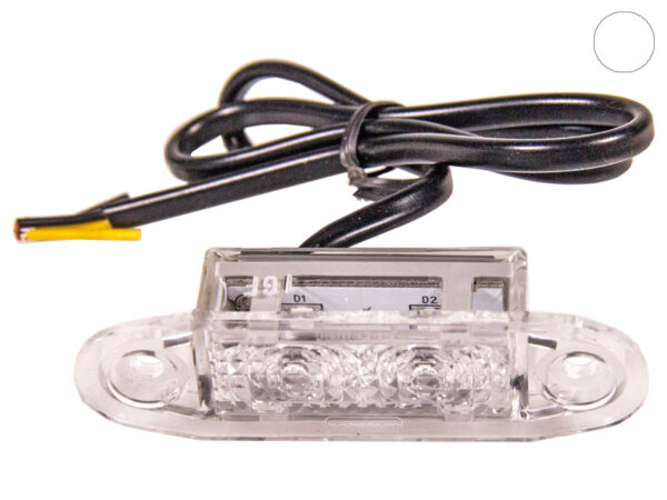 Boreman LED ääretuli, 77×23 mm, valge, 10-30 V