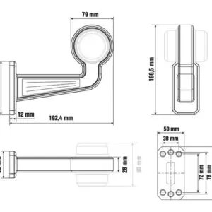 Optibeam painduv kinnitusjalg 90°, large arm 90° 2