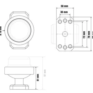 Optibeam painduv kinnitusjalg, small arm 2 3
