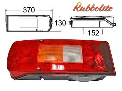 Truck-Lite tagatuli, vasak, 370×130 mm