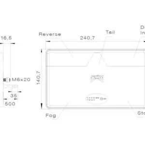 Aspöck LED haagise tagatuli, Multiled II, parem 2