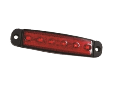 LED ääretuli, 96×20 mm, punane, 12-24 V