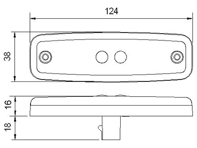 Truck-Lite LED ääretuli, 123×38 mm 2