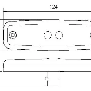 Truck-Lite LED ääretuli, 124×38 mm, punane, 12-24 V 2