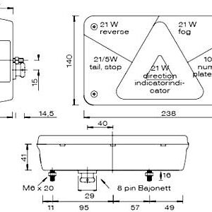 Tagatuli haagisele, Multipoint V, 240×140 mm 2