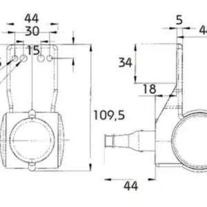 Proplast LED ääretuli, valge-punane-kollane, 12-24 V, 1608-6709 3
