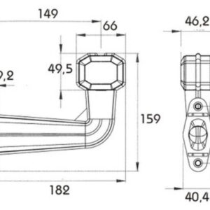 Proplast LED ääretuli, valge-punane, 24 V, 1608-6711 2