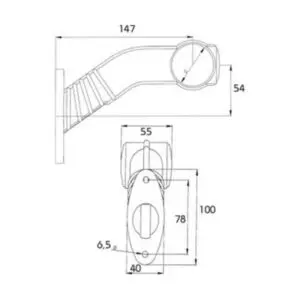 Proplast LED ääretuli, valge-punane-kollane, 12-24 V, 1608-6726 3