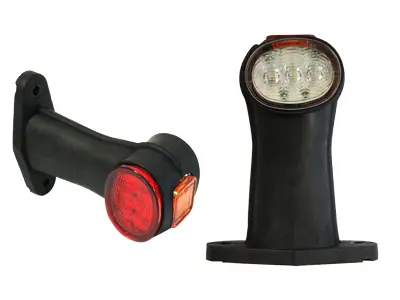 LED ääretuli, valge-punane-kollane, 12-30 V