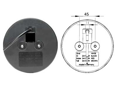 Proplast LED tagatuli, Pro-Disc, 12-24 V, 1608-6767 3