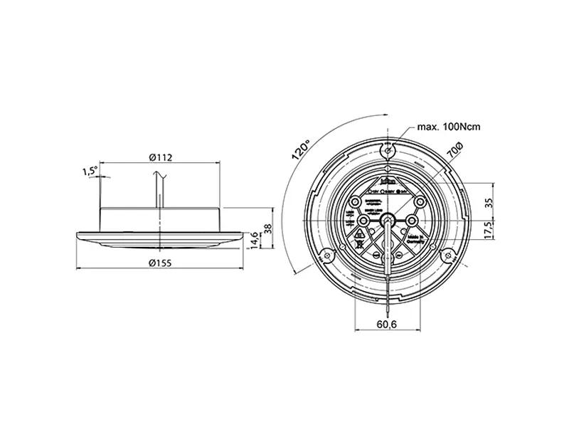 Jokon LED tagatuli, 24 V, 1608-6769 3