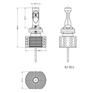 LED-pirn H11, 25W 2