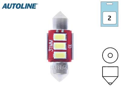 Autoline LED pirnipaar, CAN-BUS, 12860