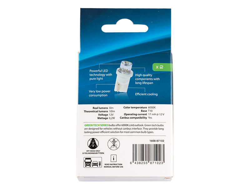 Autoline LED pirnipaar, W5W (12256, 12961) 3