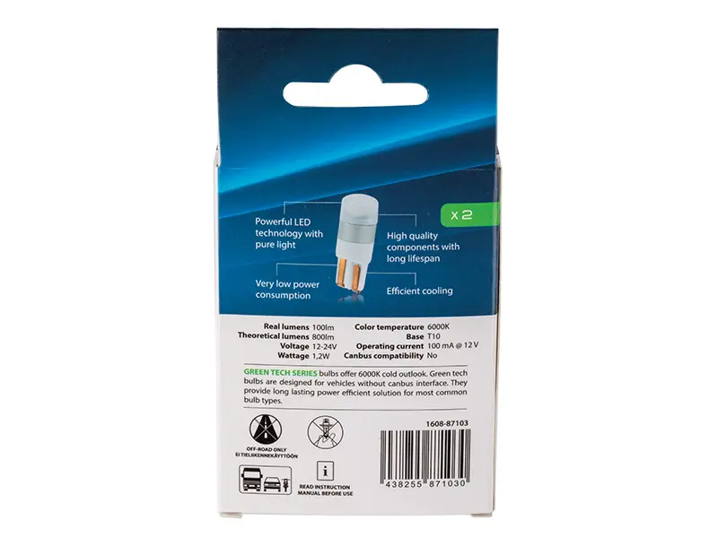Autoline LED pirnipaar, W5W (12961, 13961) 3