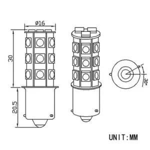Autoline LED pirnipaar, P21W (12092) 4