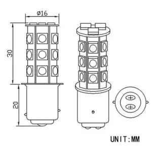 Autoline LED pirnipaar, P21W/5W (12499) 4