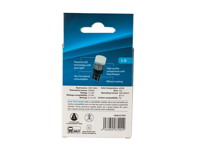 Autoline LED pirnipaar, W21/5W (1249) 3