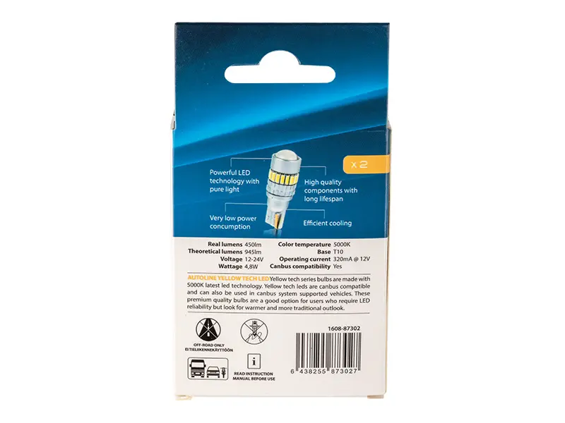 Autoline LED pirnipaar, W5W 3