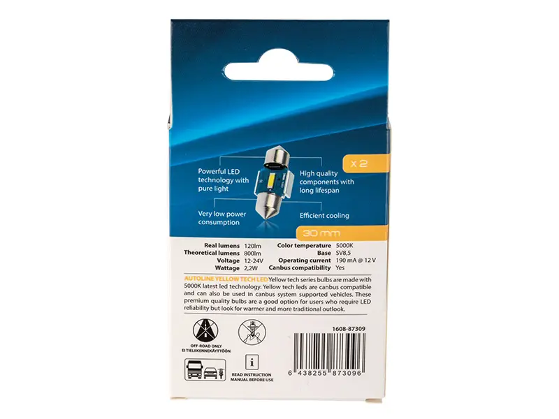 Autoline LED pirnipaar, 2.2 W 3