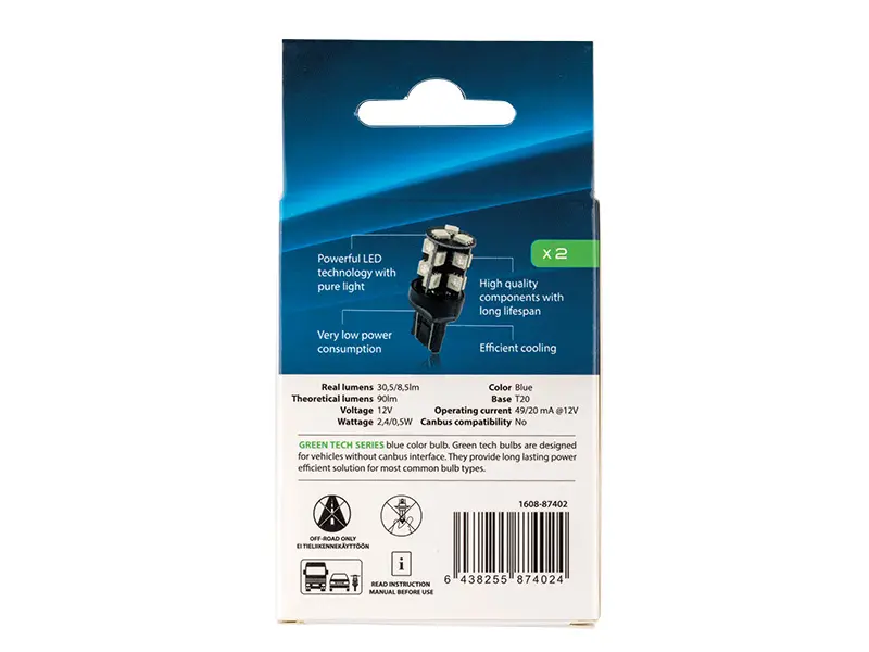 Autoline LED pirnipaar, W21/5W (1250) 3