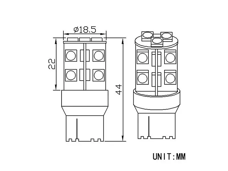 Autoline LED pirnipaar, W21/5W (1250) 4
