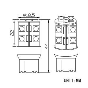 Autoline LED pirnipaar, W21/5W (1249-R) 4