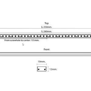 LED sisetuli, 3.75 W, 280×19 mm 2
