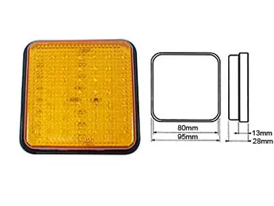 LED-tag. suunatuli, 95×95 mm