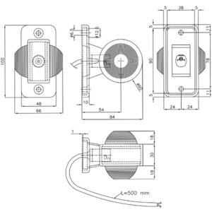 LED ääretuli, 100×84 mm 2