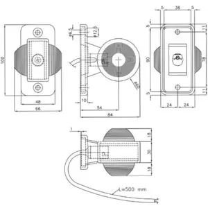 LED ääretuli, 100×84 mm 2